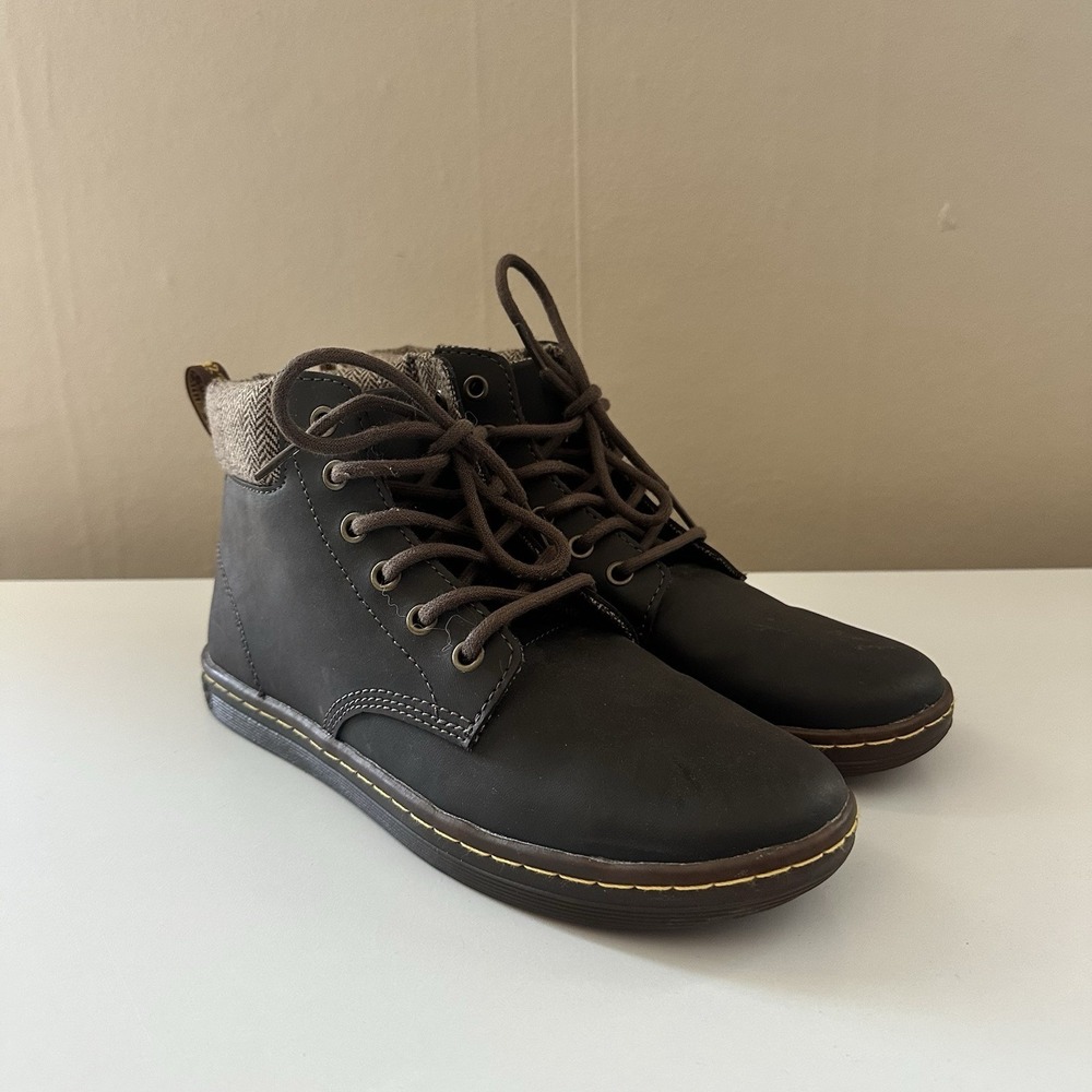 Dr Martens Womens Maelly Boot Size 8 Brown Padded Collar Chukka Academia Punk - Picture 2 of 9